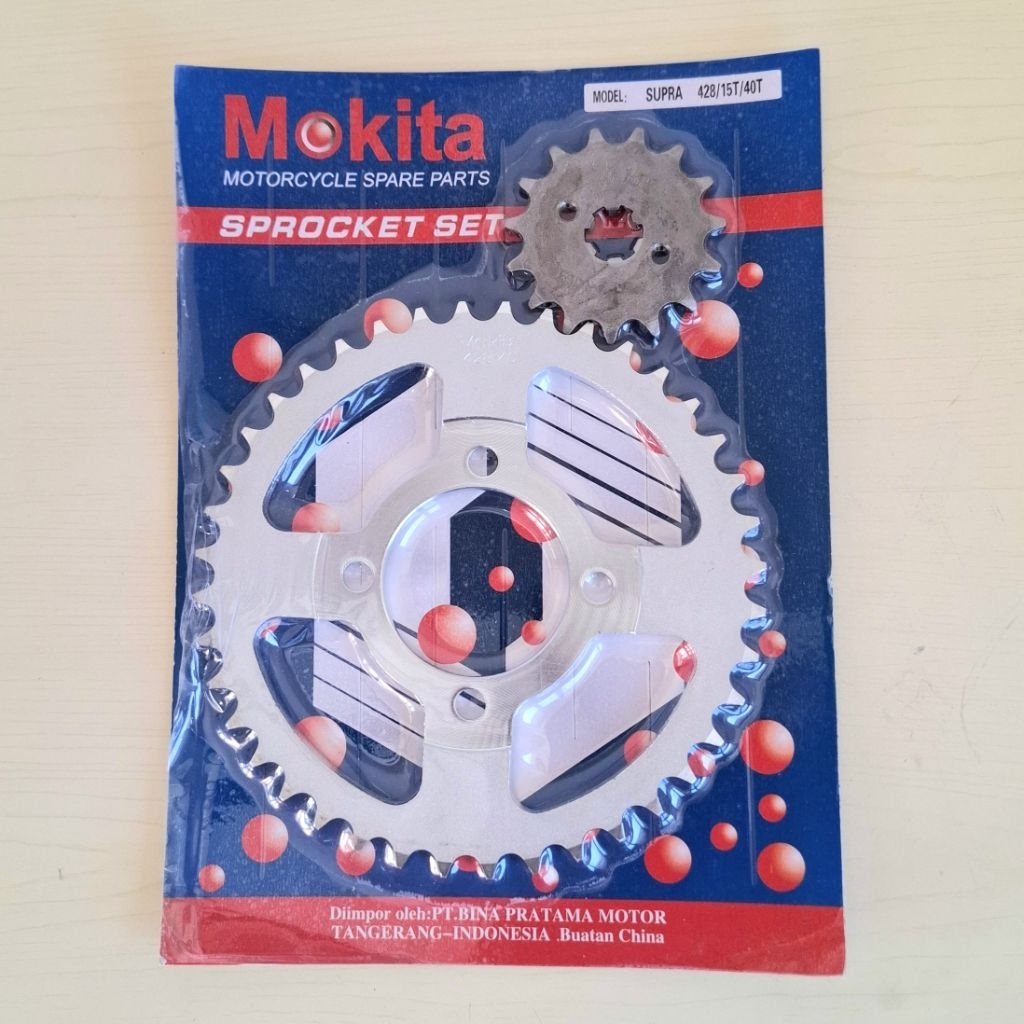 Gear Set Supra X Lama Supra Fit Lama Old - Gir Depan Belakang (428-15 T / 40 T)
