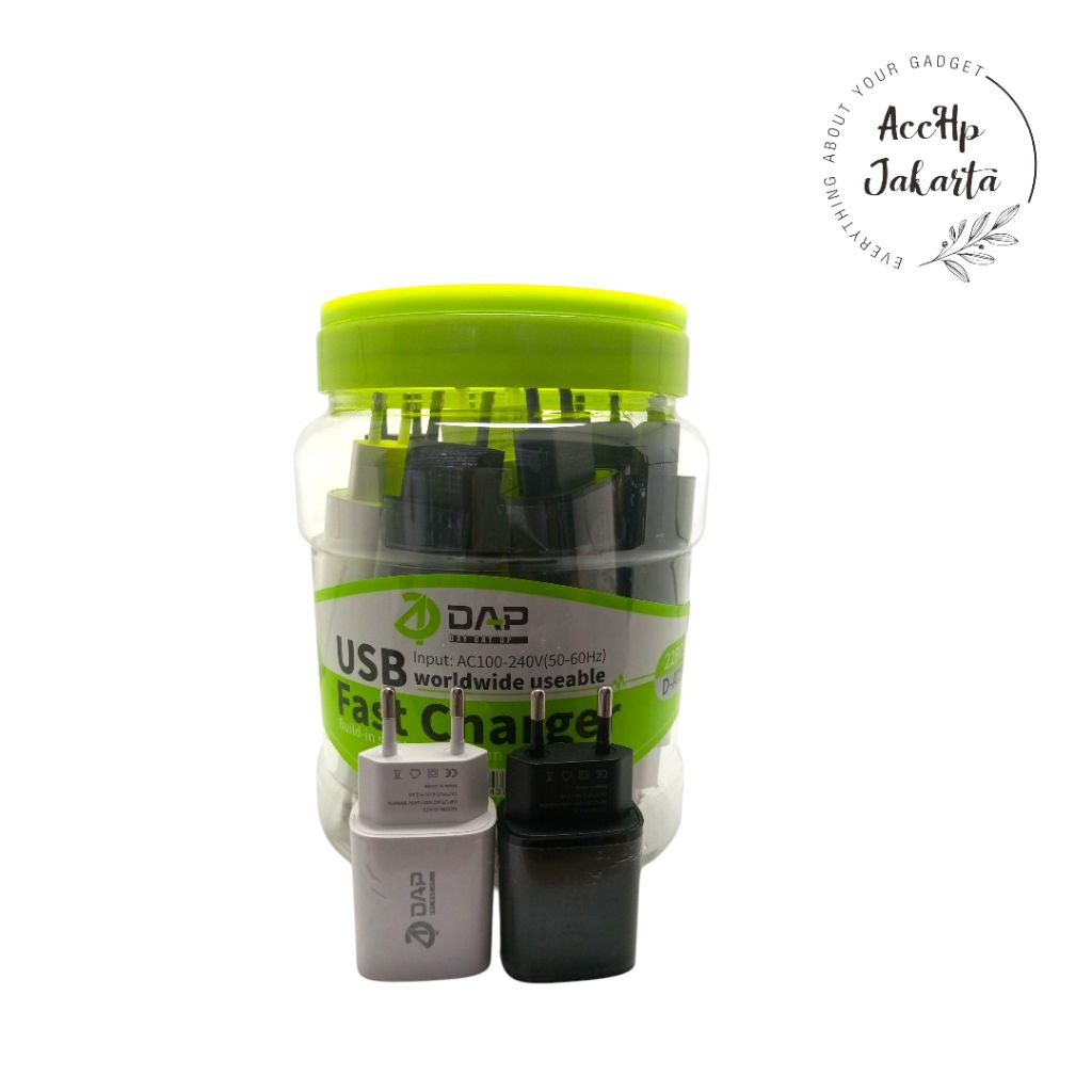 Batok Charger DAP D-AT5 1USB  Kepala Casan Adaptor Charger DAP D-AT5 1USB 1 TOPLES ISI 22 PCS