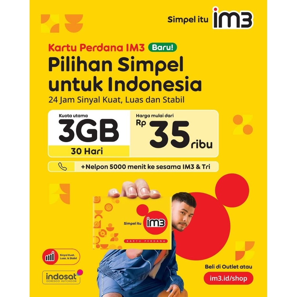 KARTU PAKET IM3 PROMO 3GB 30HARI