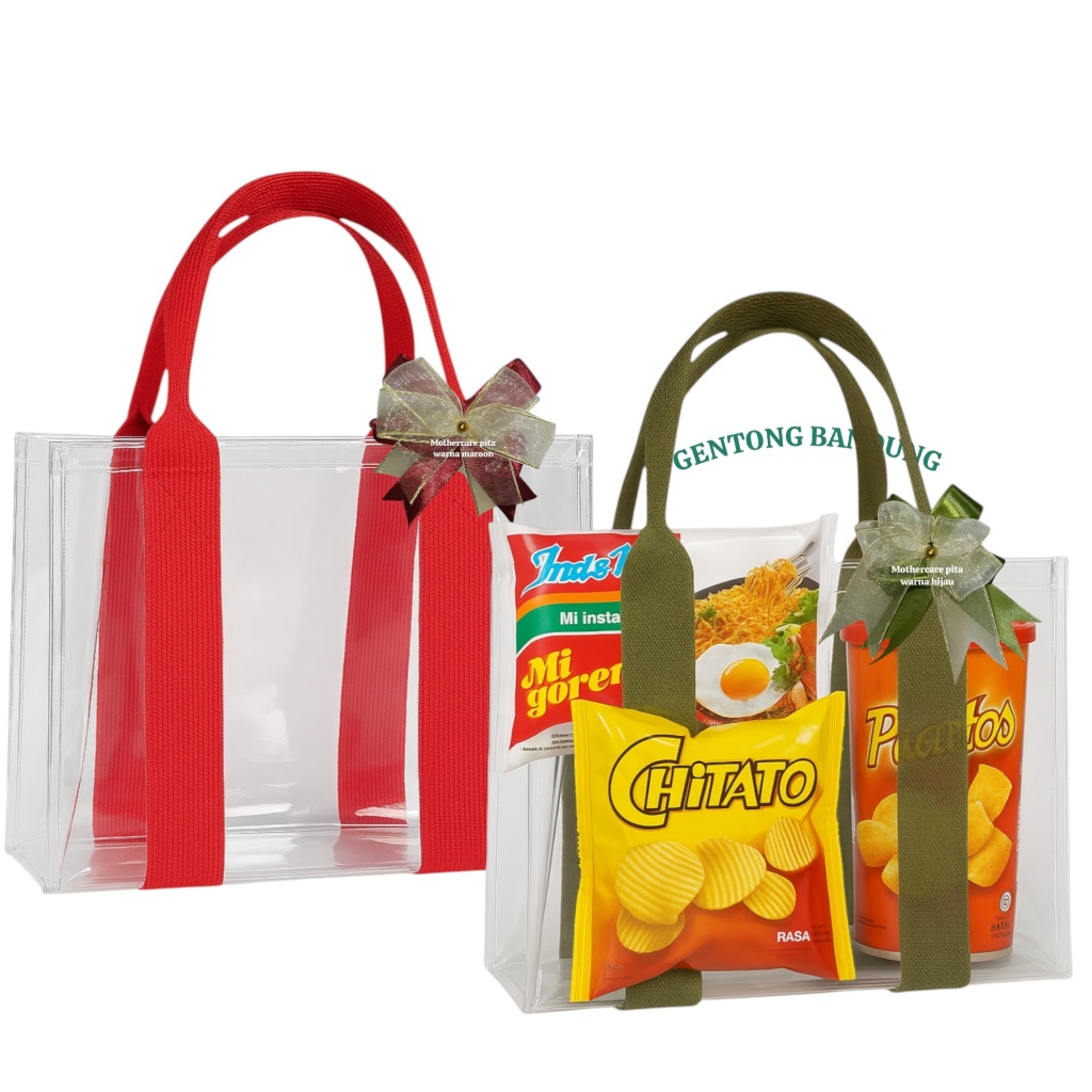 Tote Bag Korea  bening Tas Mika bening  Tebal Transparant Tas souvenir