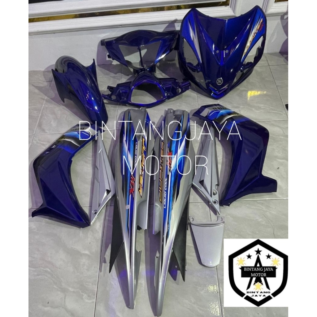 cover body Jupiter MX old biru silver 2006 fullset body halus Jupiter mx