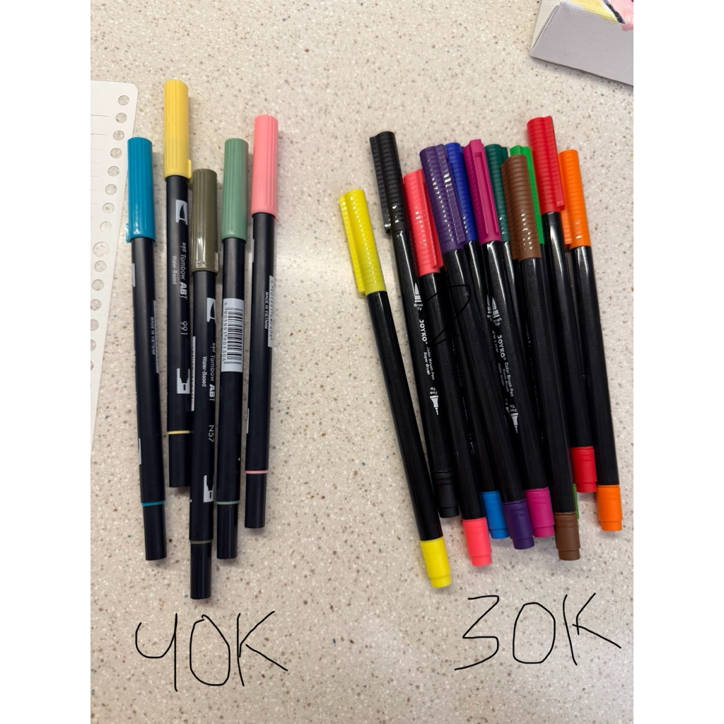

brush pen preloved, merek tombow dan joyko