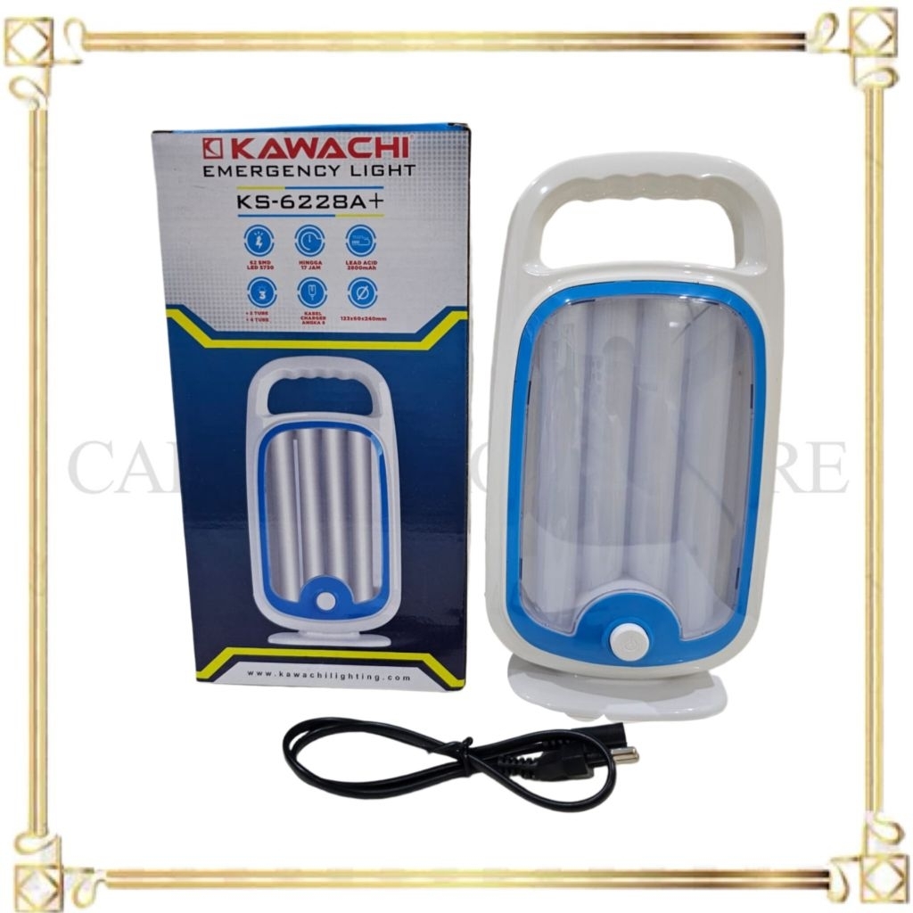 Emergency Light Kawachi Design Elegan / Lampu Senter Kawachi / KS 6228A+ / LED Super Terang Kawachi