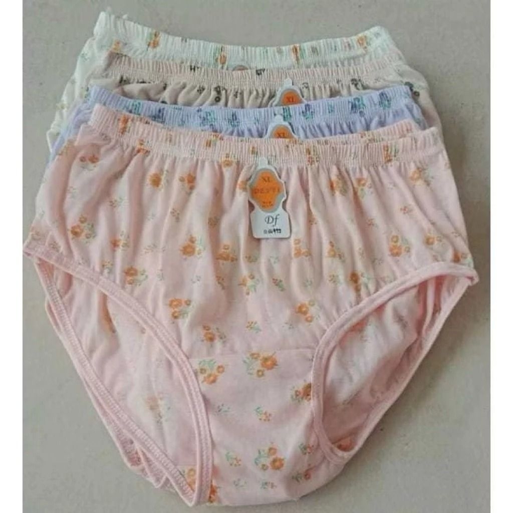 Terlaris Isi 12 Pcs Celana Dalam Wanita Dewasa Motif Bunga Jumbo Murah/CD Cewek Harian Ibu Menyusui/