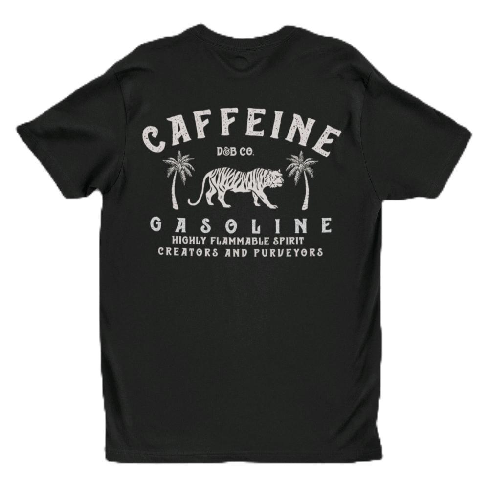 Kaos Retro Vintage Caffeine and Gasoline Classic Motorcycle T-Shirt