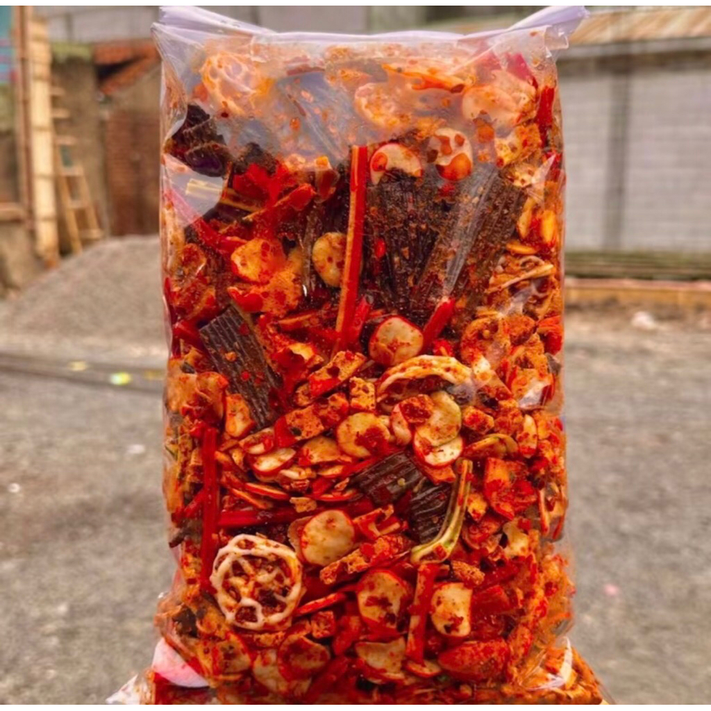 

500 GR SEBLAK MIX CAMPUR KERING PEDAS DAUN JERUk