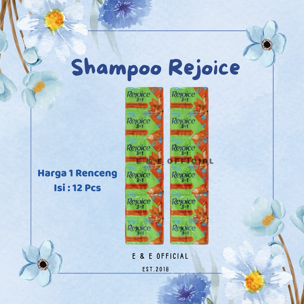 SHAMPOO REJOICE 3 in 1 / SHAMPOO SACHET REJOICE / SHAMPO SACHET 10 ML RENCENG