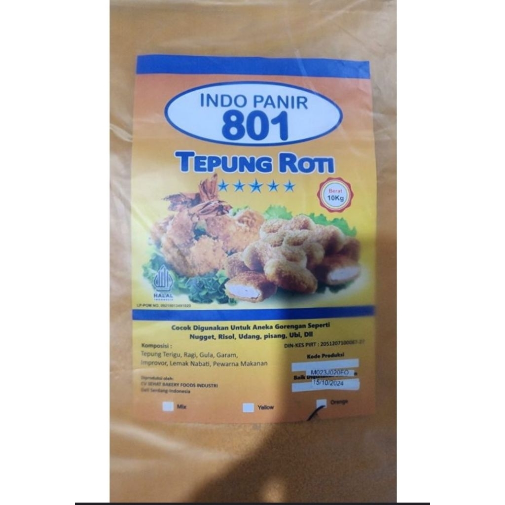 

801 Tepung Panir Mix 1 kg - Repack