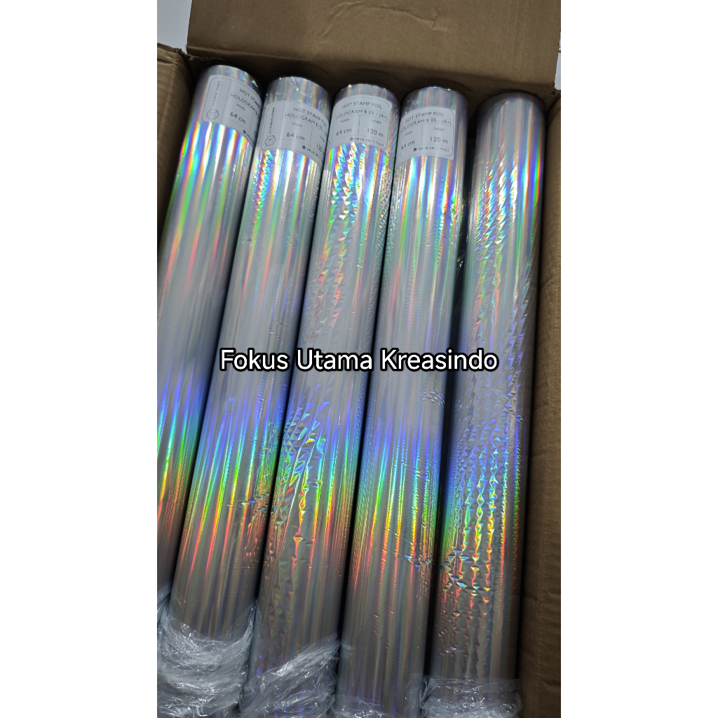 Kertas Foil / Hotprint / Hot Stamping Foil / Poly Rainbow Hologram B05