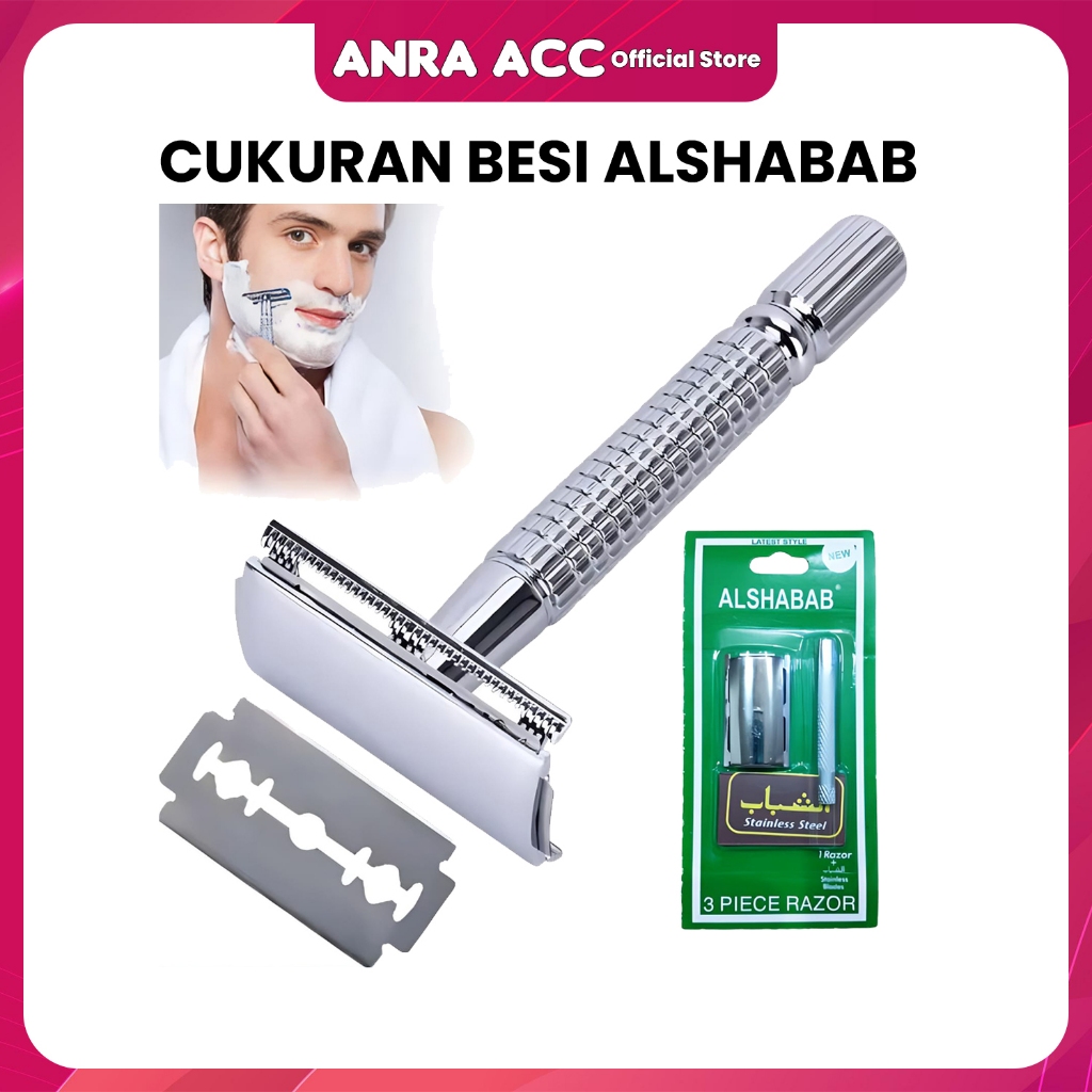 HARGA GROSIR | CUKURAN BESI ALSHABAB/ CUKUR KUMIS/CUKUR JENGGOT/CUKUR BESI STENLIS