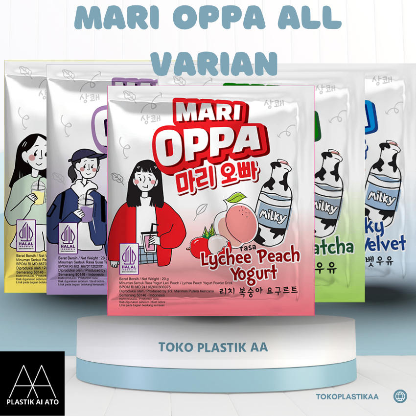 

Mari Oppa Semua rasa – Promo bonus 2 sachet Minuman Serbuk Rasa Korea Harga warungan dan grosir