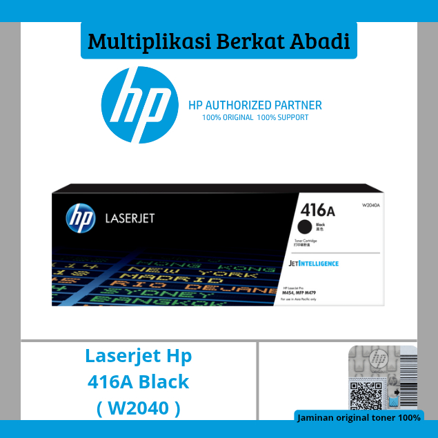 HP 416A Original LaserJet / Toner Cartridge Warna / Hitam / Cartridge Asli Cyan Yellow Magenta Black