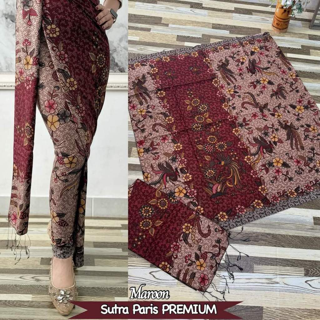 Kamen lembaran Sutra Paris set selendang murah Kamen wanita setelan kebaya Kamen rok Bali selendang