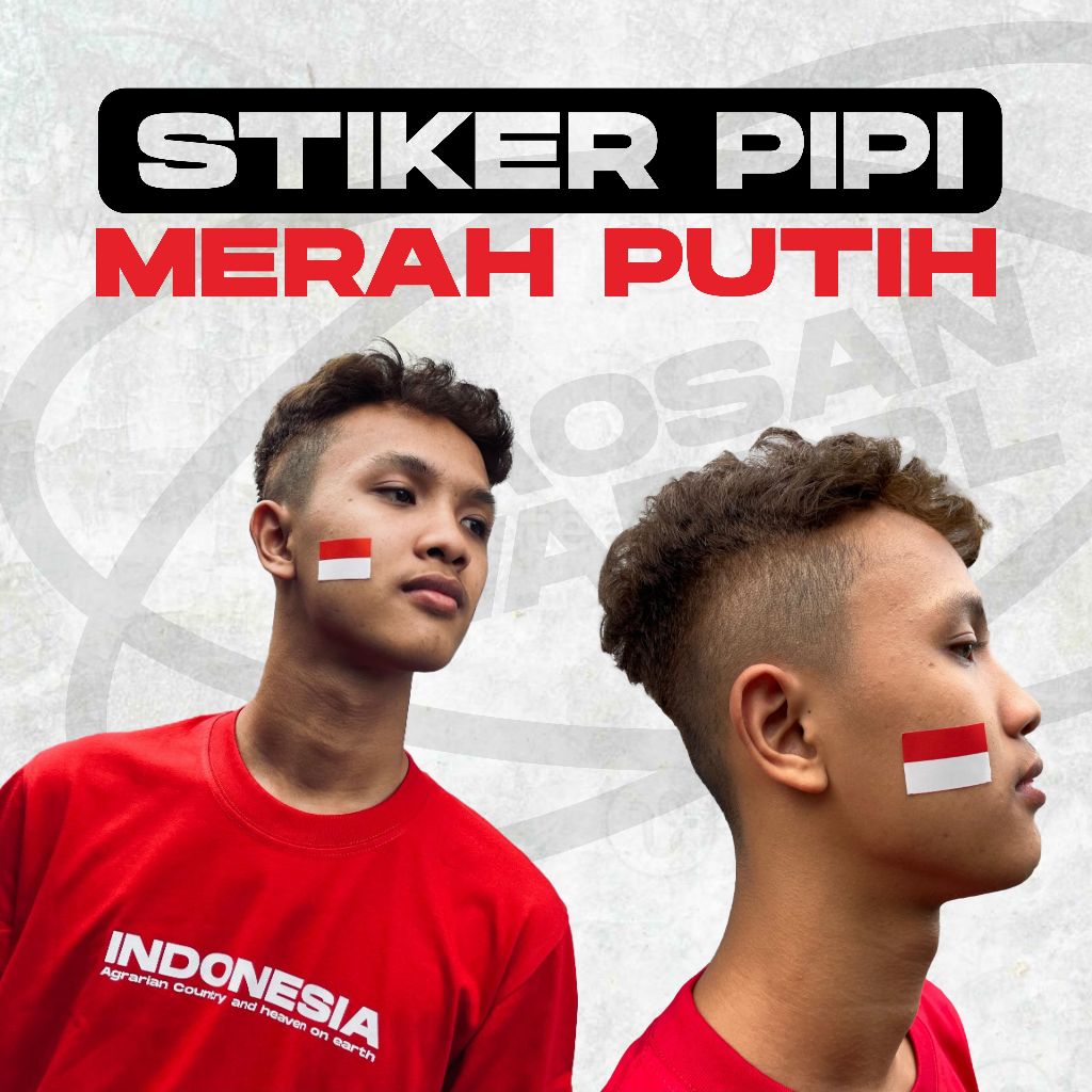 

Stiker Pipi Bendera Indonesia / Indonesia Merdeka / Kemerdekaan Indonesia Agustusan /Kaosan Apparel