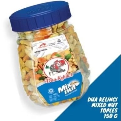 

Dua Kelinci Mix Nut Toples 150 gr Snacks Berkualitas dari Mede - Kacang Dua Kelinci Berkualitas dalam Toples 150 Gram