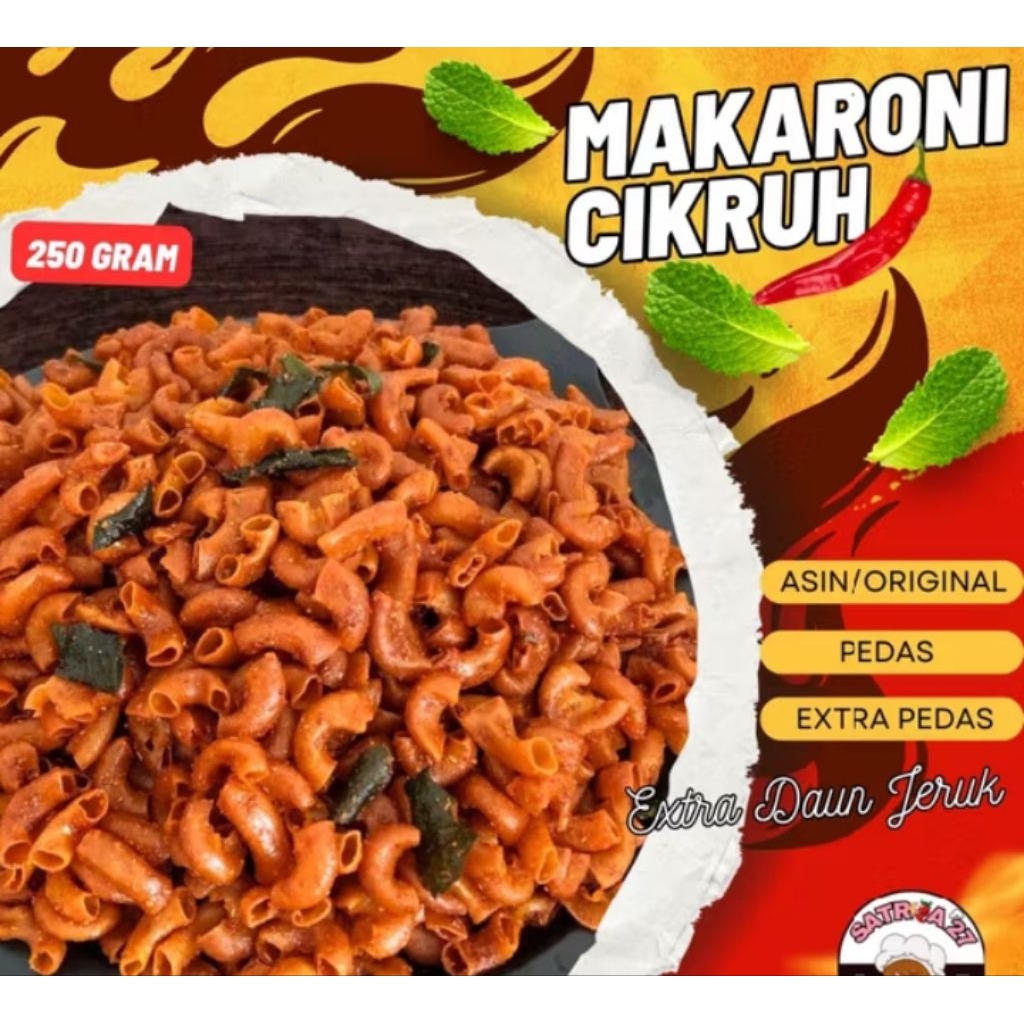

TERMURAH!! Makaroni Pedas Makaroni Cikruh Pedas Asin 100 gram