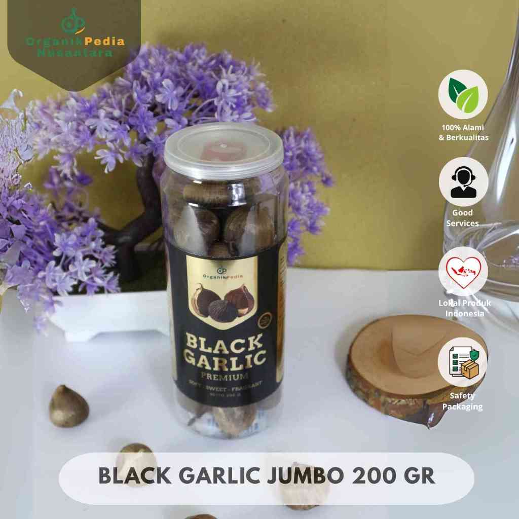 

JUMBO BLACK GARLIC Bawang Hitam Tunggal Premium Organikpedia Nusantara 200gr