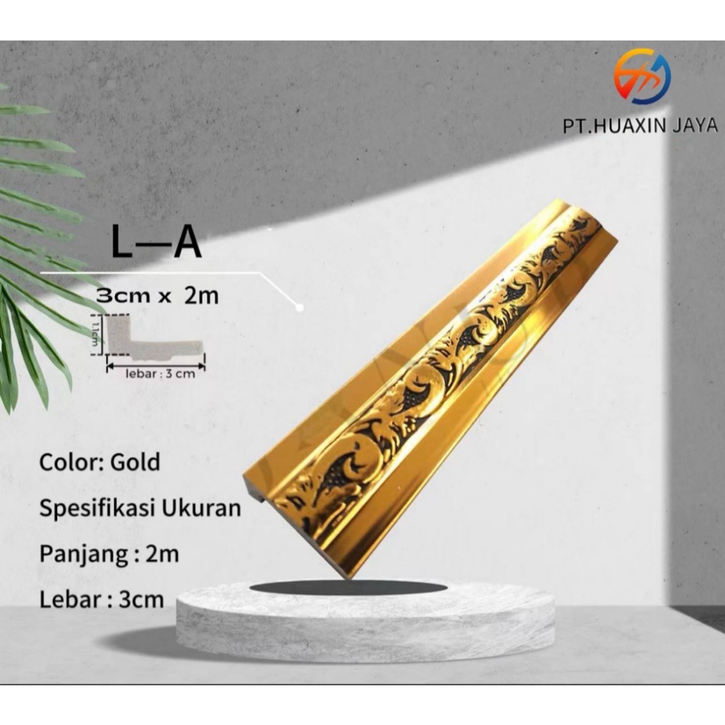 Tipe L / New Lis Pvc / Lis Plafon Motif Modern / Lebar 3CM x Panjang 2M