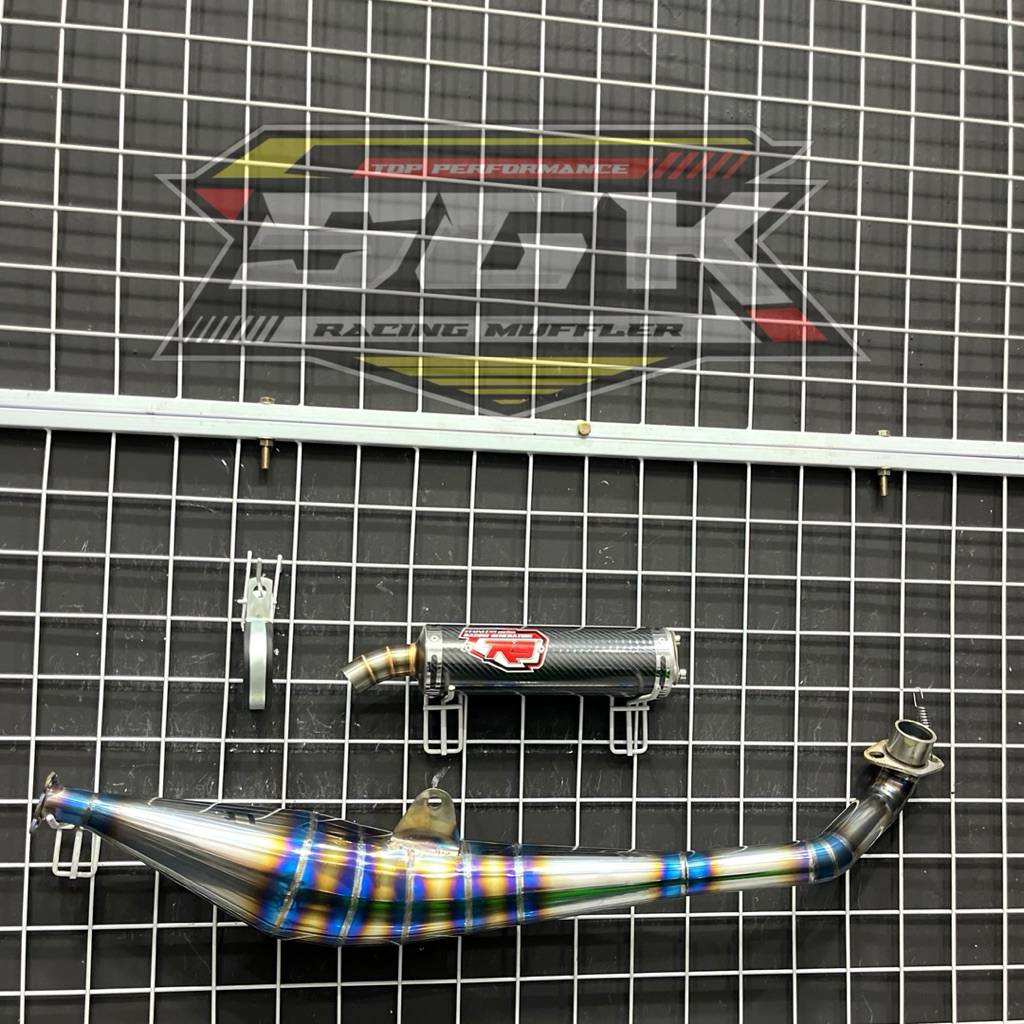 KNALPOT FIZ R R9 CARBON MODEL STANDAR SAMPING TITANIUM SERIES 2 PNP