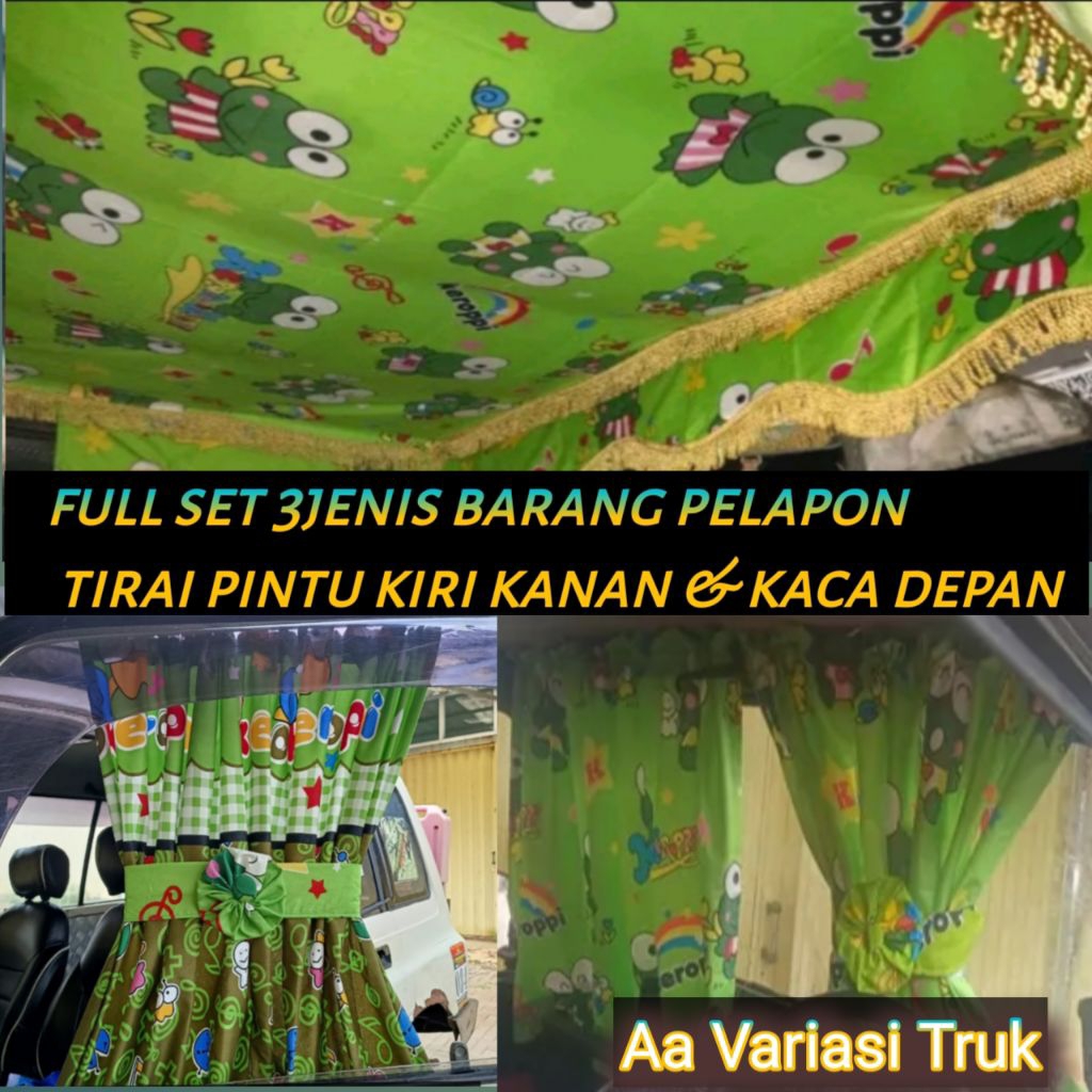 Promo KAIN PELAPON ATAP TIRAI PINTU DAN TIRAI KACA DEPAN 3JENIS BARANG FULL SET