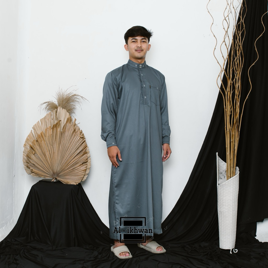 Jubah Sultan Dewasa / Gamis Pria / Jubah Kancing Snap ( Cetet )