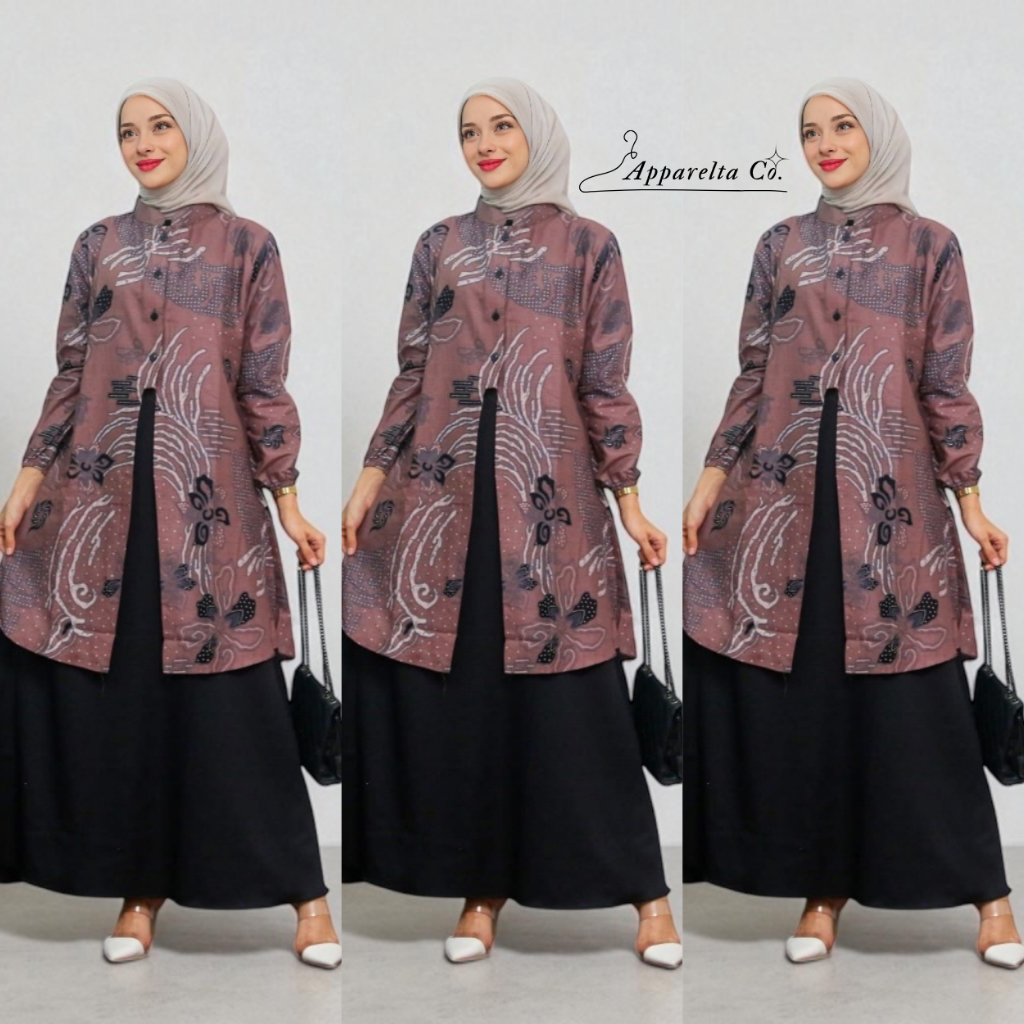 Apparelta gamis batik / gamis muslim / gamis wanita modern, gamis mewah pesta, dress kondangan weddi