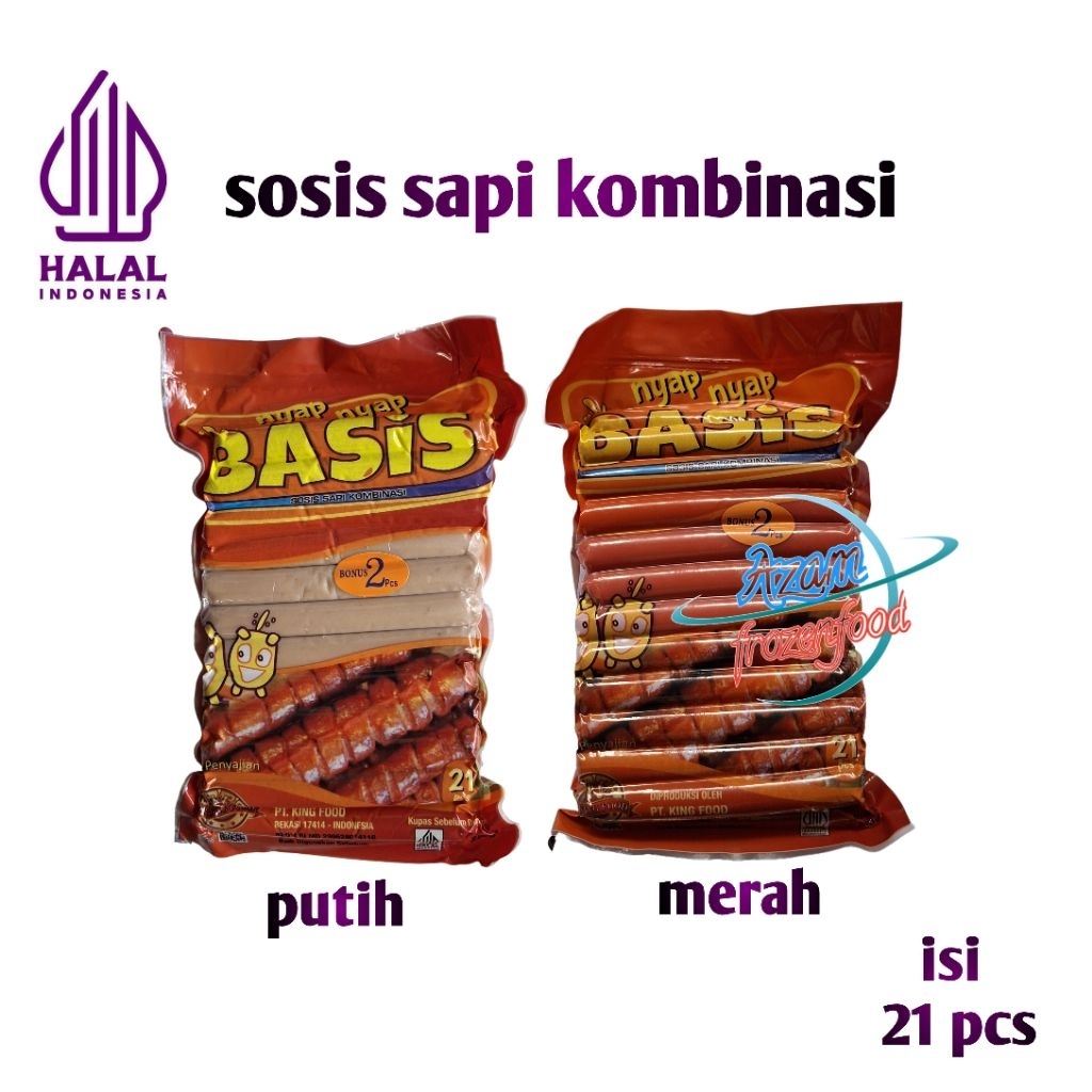 

Sosis bassis nyap nyap rasa sapi kombinasi isi 21pcs