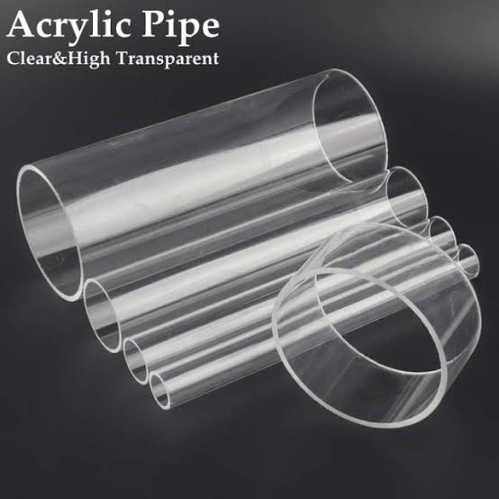 Pipa Akrilik 10" Inch x 100cm / Pipa Akrilik Tabung / Tabung Akrilik Bening