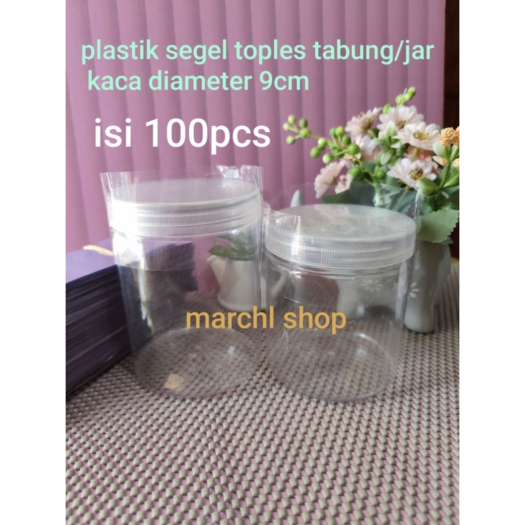 plastik segel tutup toples diameter 9cm segel toples tabung segel jar kaca diameter 9cm isi 100pcs