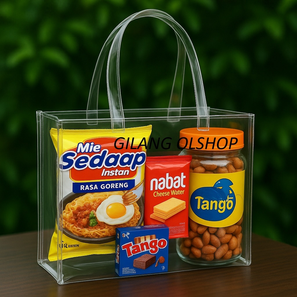 

Tas hampers mika BENING pvc hantaran botol kale toples kue