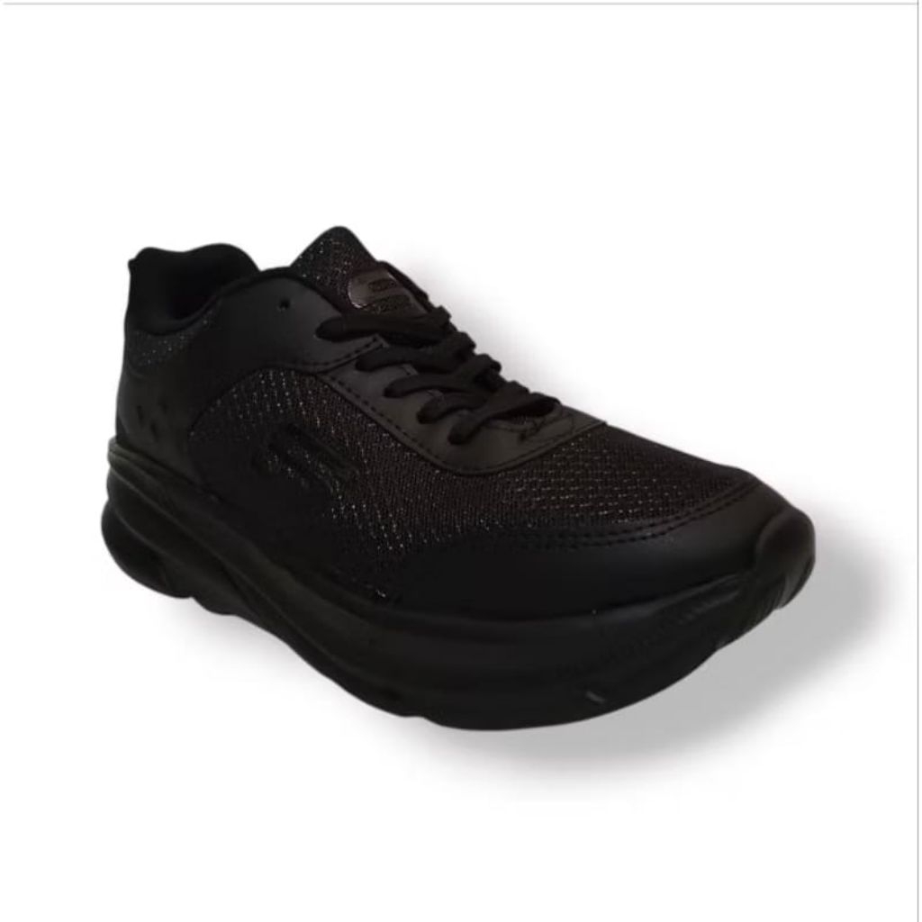 Sepatu Skechers Pria Wanita Full Hitam Size 36 - 44 Sepatu Sekolah, Sneakers, Casual, Kerja, Santai,