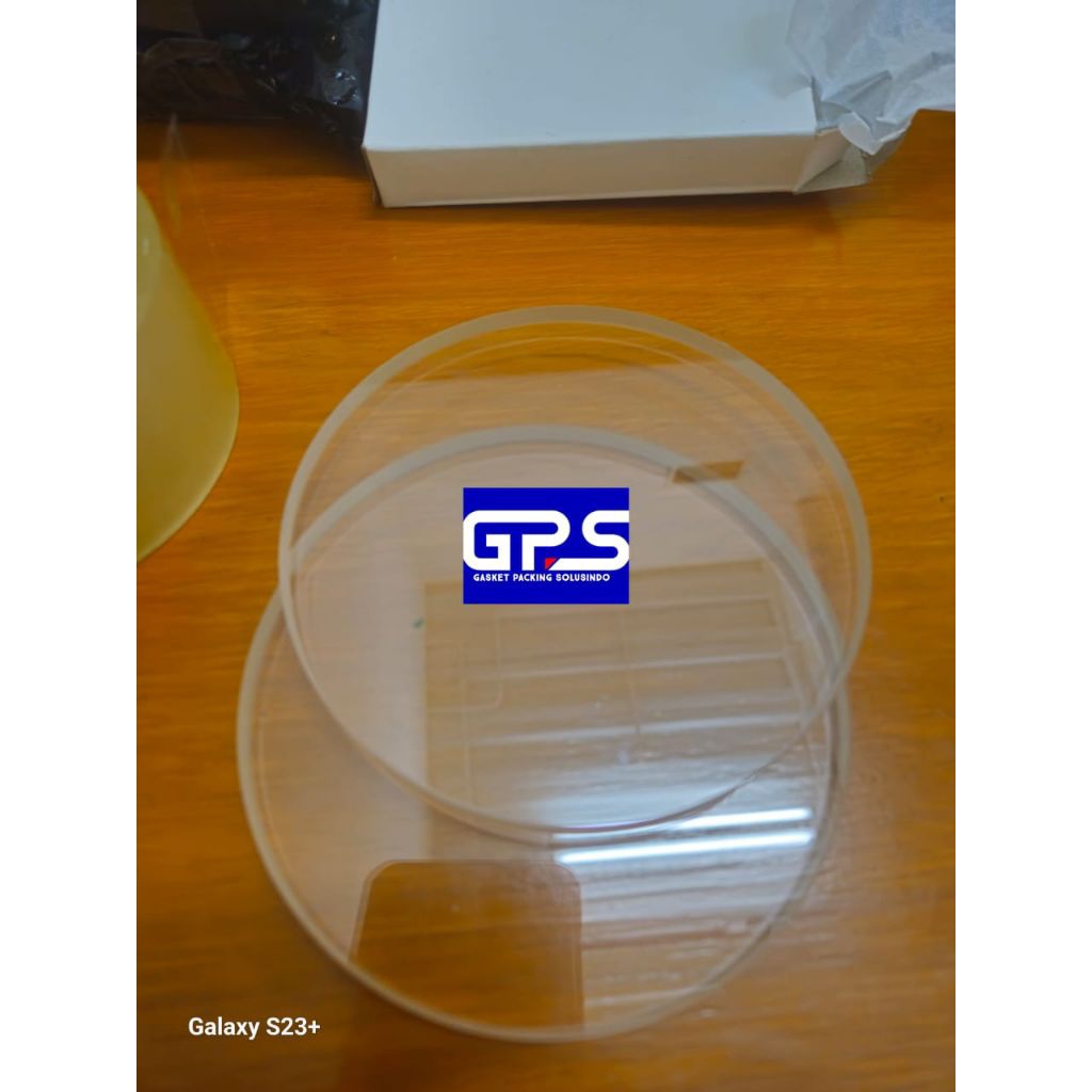 KACA TEMPRED GLASS BULAT BOROSILICATE ROUND SIGHT GLASS TEBAL 10MM 15MM