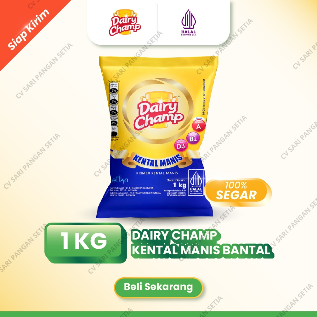 

Dairy Champ 1kg (1dos) Susu Krimer Kental Manis
