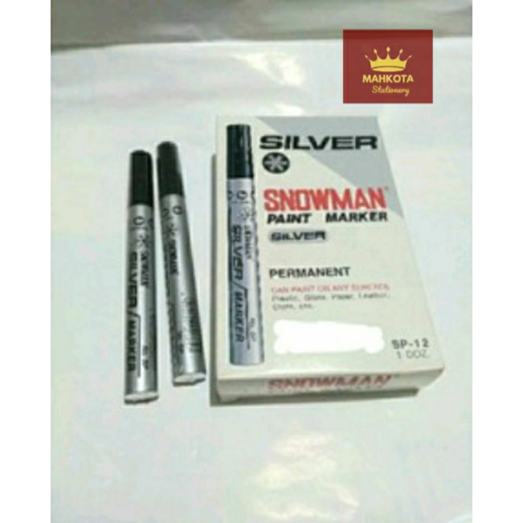 

Spidol Permanen Paint Maker Silver Permanen /Spidol Silver SP-12/SNOWMAN Paint Maker SP-12 1 PCS