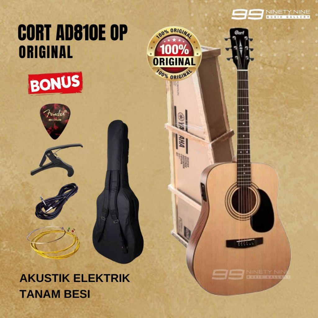 Gitar Guitar akustik elektrik listrik CORT ORIGINAL AD810E OP