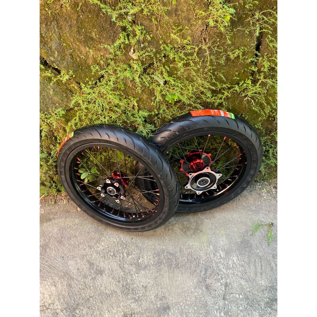 Wheelset Semi Cacing CRF 185/215 Ban Maxxis Baru Ring 17