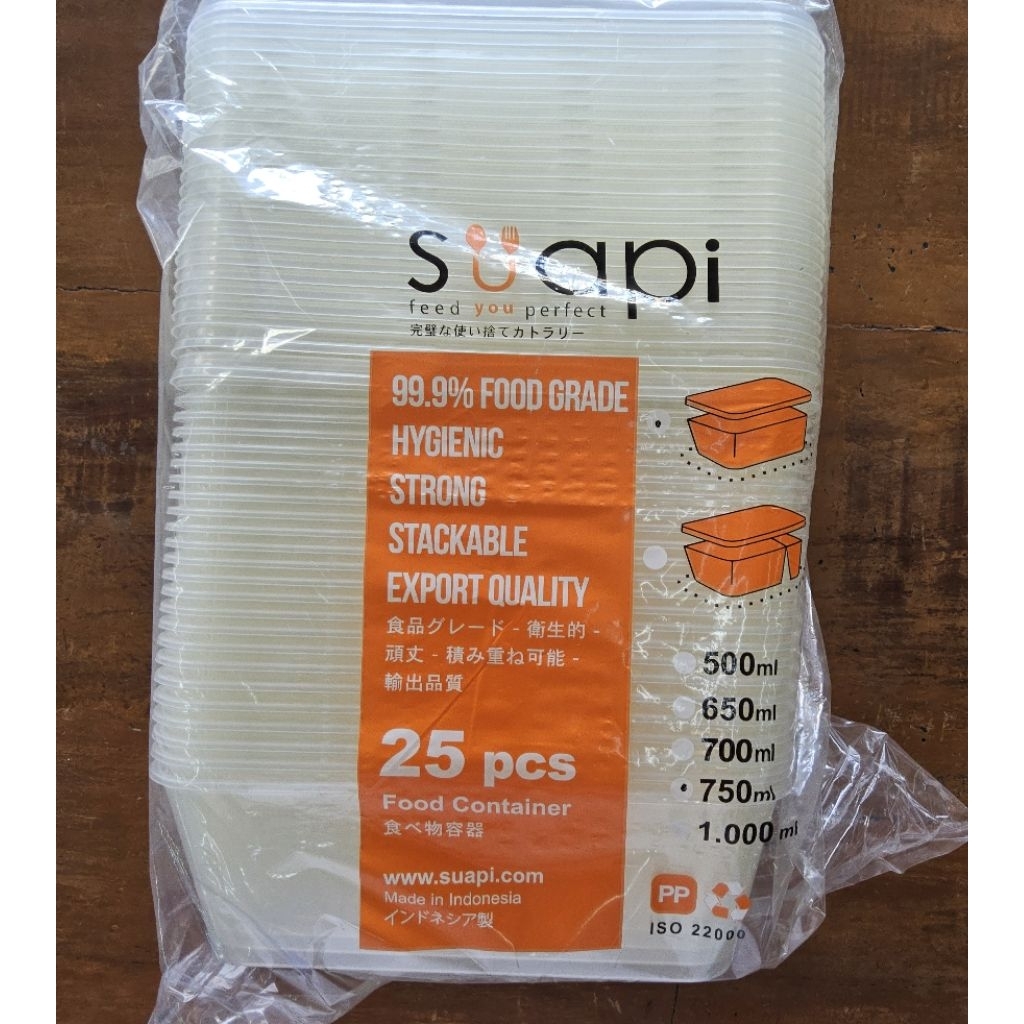 Suapi Food Container 750ml 25s