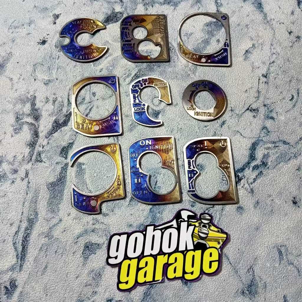 emblem cover kunci kontak titanium vario 125 / 150 led old / pcx cbu original viet