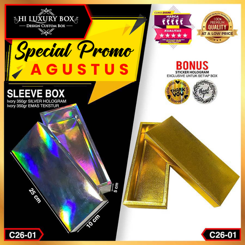 

Kotak Souvenir|Hologram|Kado|Packaging|Dus|Box|Gift|25x10x5|C26