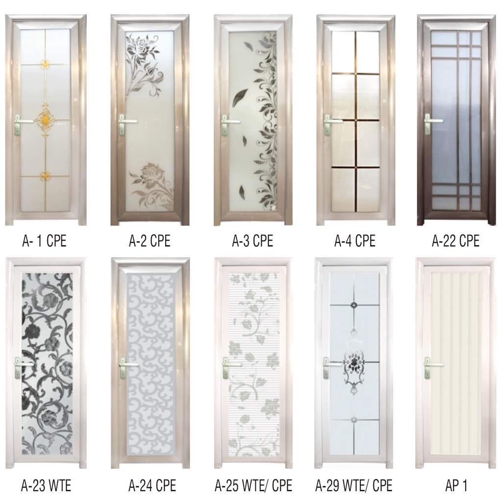 Pintu Weatherpro Aluminium Kaca Kamar Mandi Bahan Tebal kualitas Import