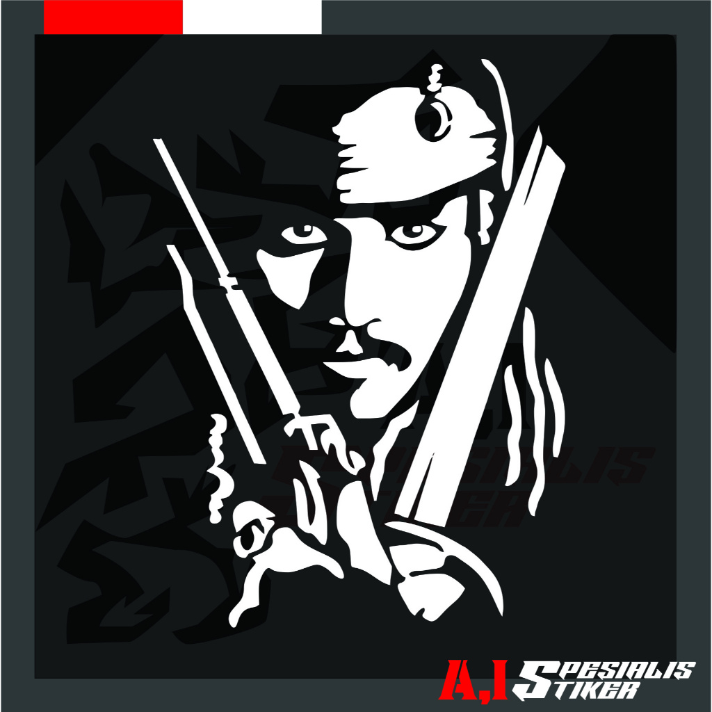 sticker jack sparrow Terlaris