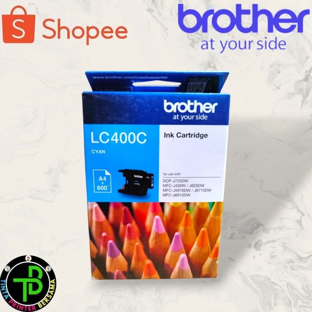 Tinta Brother Lc400 Cyan DCP-J725DW- MFC-J430W- MFC-J625DW- MFC-J5910DW- MFC-J6710DW- MFC-J6910DW Or