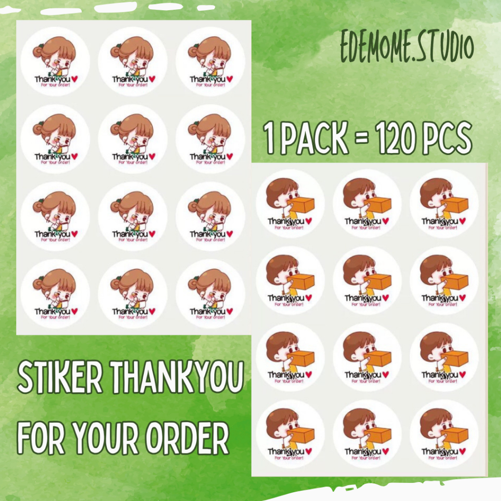 

(120PCS) stiker label thankyou for your order
