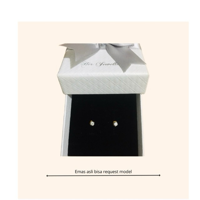 anting emas asli sekitar 0.5 gram