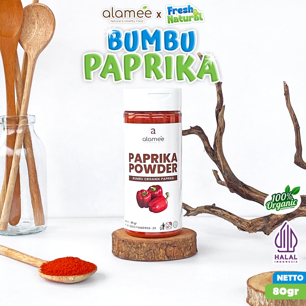 

ALAMEE Paprika Bubuk Powder Ground Bumbu Dapur Instan Organik Murni Asli 50g fresh and natural