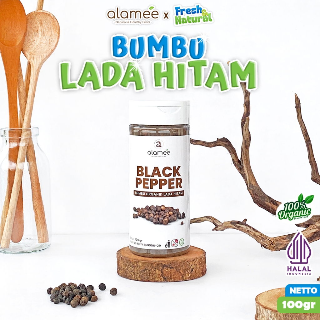 

ALAMEE Blackpepper Powder Lada Hitam Bubuk Black Pepper Bumbu Dapur Instan fresh and natural