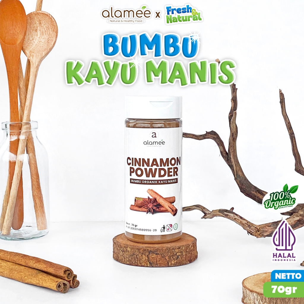 

ALAMEE Kayu Manis Bubuk Cinnamon Powder kayumanis Murni Asli Tanpa Tabur 70gr fresh and natural