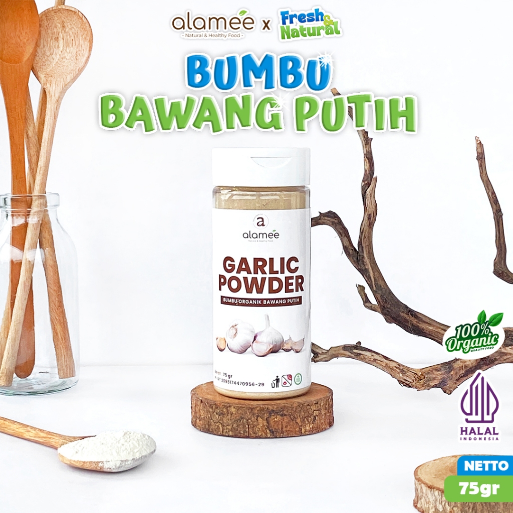 

Bawang Putih Bubuk Garlic Seasoning Powder Bumbu Masak Dapur Organik Murni Asli 75g fresh andnatural