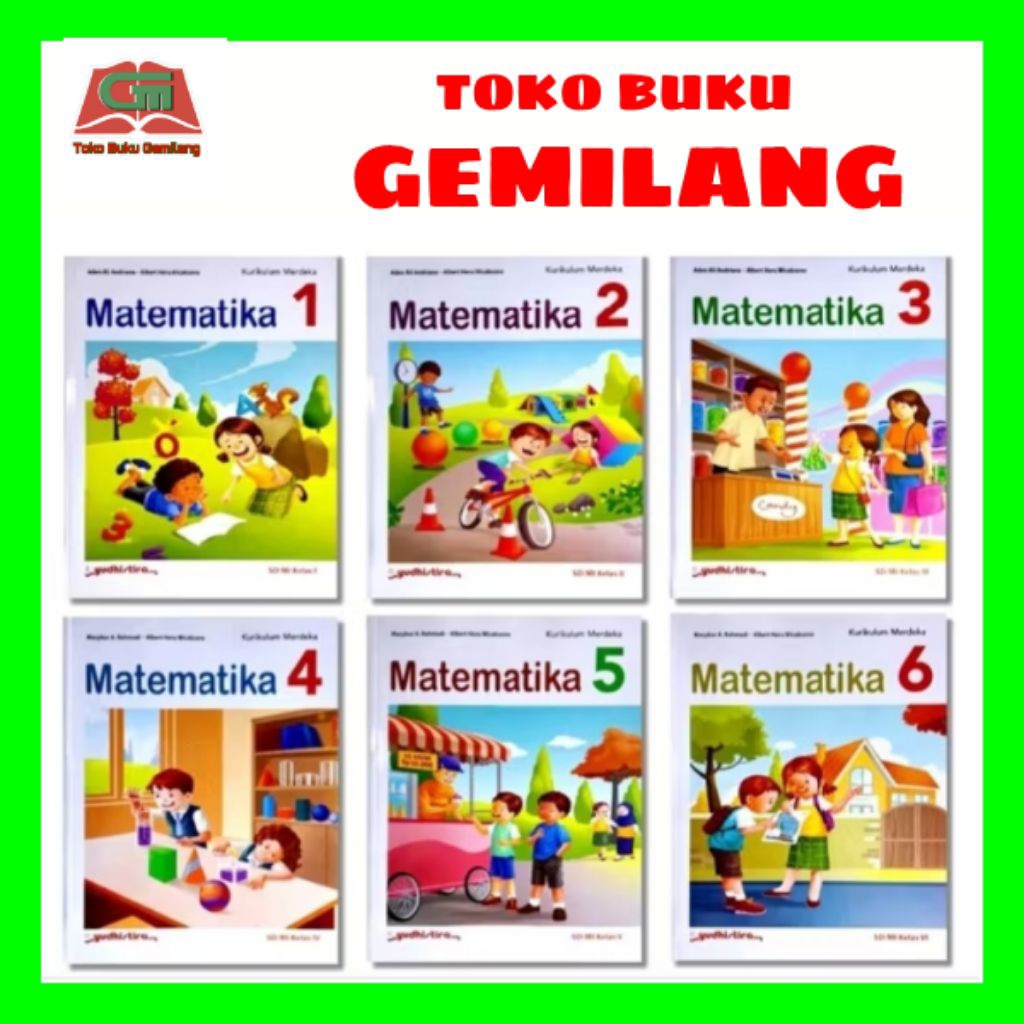 BUKU MATEMATIKA UNTUK SD/MI KELAS N1,2,3,4,5,6 KURIKULUM MERDEKA PENERBIT YUDISTIRA