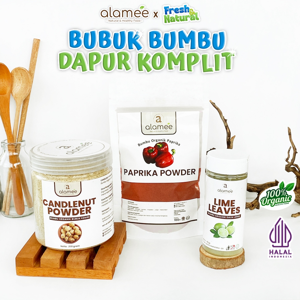 

ALAMEE Bumbu Dapur Bubuk Lengkap Bawang Bombay Powder Organik Praktis Siap Pakai fresh and natural